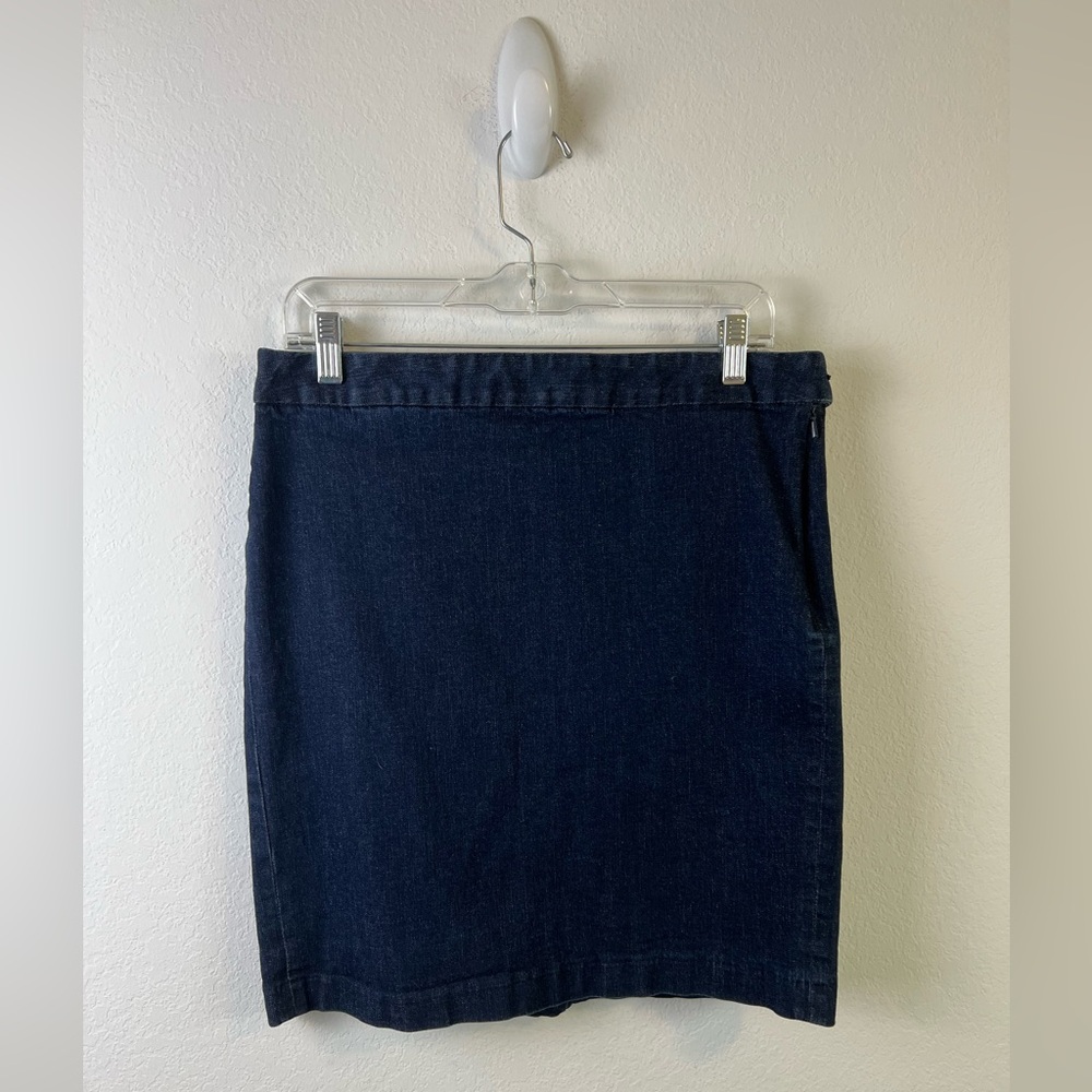 Tommy Hilfiger Classic Blue Denim Mini Pencil Skirt